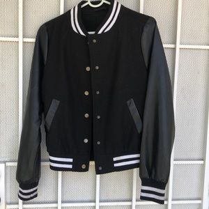 Faux Leather & Cloth Jacket